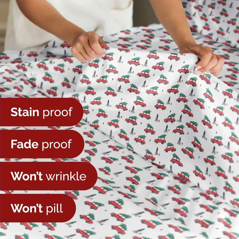 CGK LINENS QUEEN/KING CHRISTMAS SHEET SETS NIP